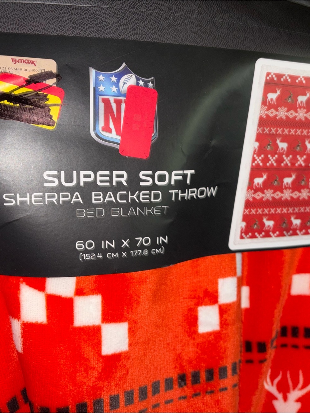 Cleveland Browns Reindeer Holiday Throw Blanket 60x70 Super Soft Plush New